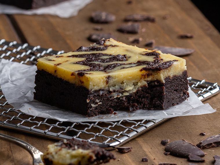 Cómo hacer un brownie marmolado perfecto en casa.
