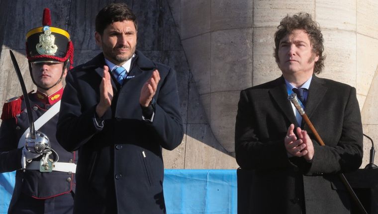 Pullaro recibirá a esta tarde a Milei en la Bolsa de Comercio de Santa Fe. Foto: Presidencia