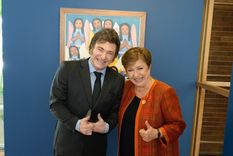 Kristalina Georgieva y Javier Milei. Foto: Noticias Argentinas
