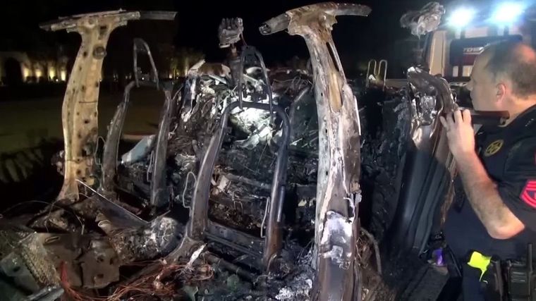 El auto siniestrado. Foto: Khou.