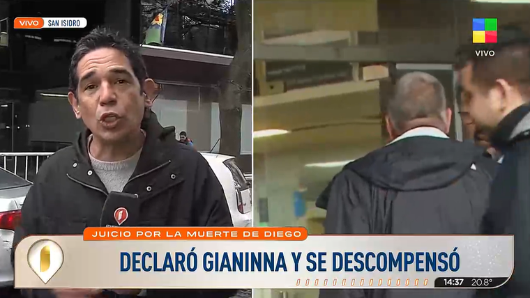 Gianinna Maradona se descompens&oacute; en medio de su declaraci&oacute;n.&nbsp;