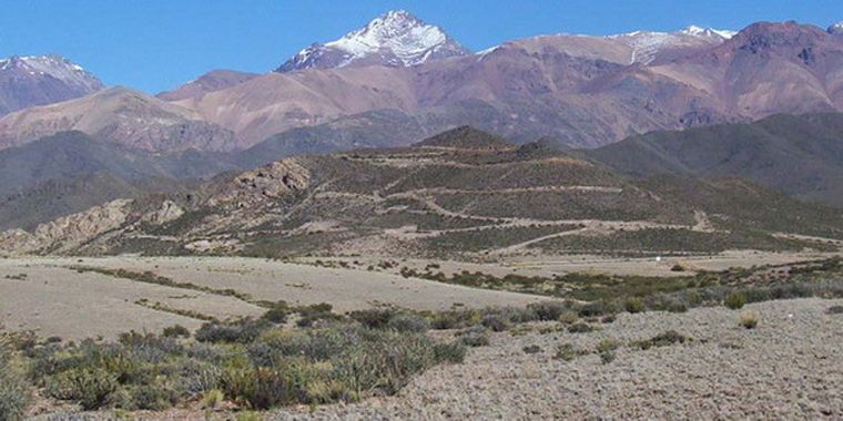 Área del proyecto minero San Jorge, en Las Heras. Foto: gentileza / Minera San Jorge / Vector Argentina