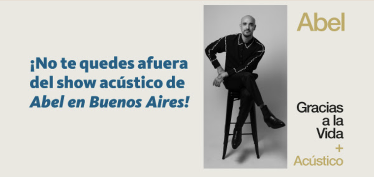 Abel Pintos lanzó 10 fechas más para su show Acústico y hay promo del Banco Nación Abel Pintos lanzó 10 fechas más para su show Acústico y hay promo del Banco Nación