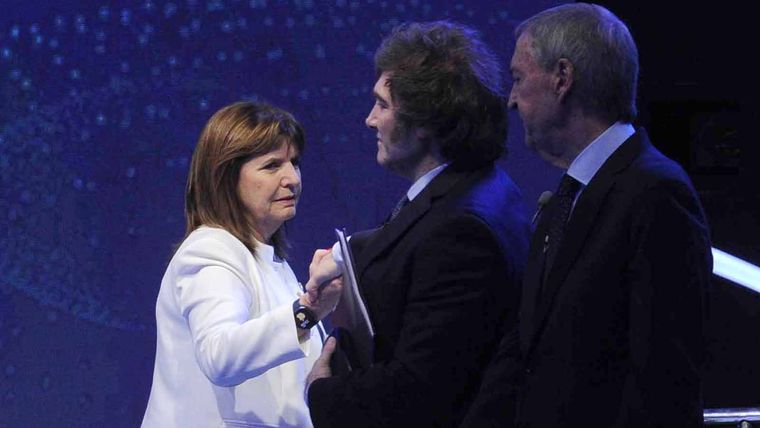 Cierre. Patricia Bullrich, Javier Milei y Sergio Massa buscarán imponer desde un cierre imponente su criterio el 22 de octubre. Foto: Télam