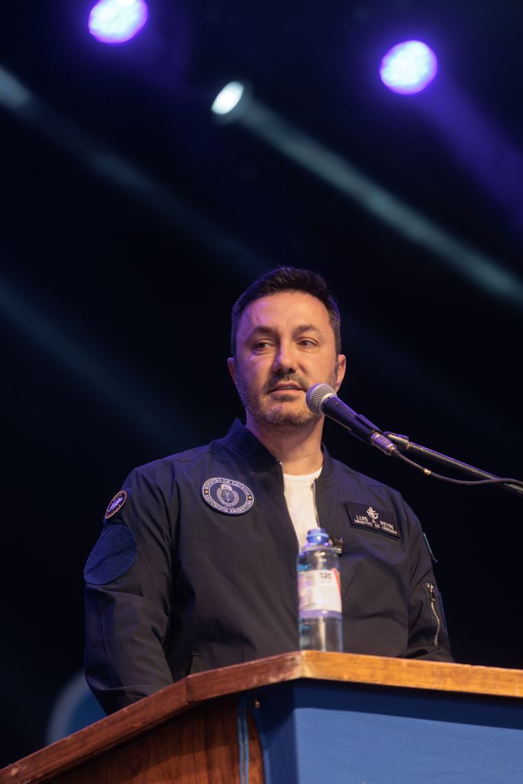 Luis Petri habló en la fiesta de la Ganadería de Zonas Áridas. Foto: Andy Dubrowsky / MDZ