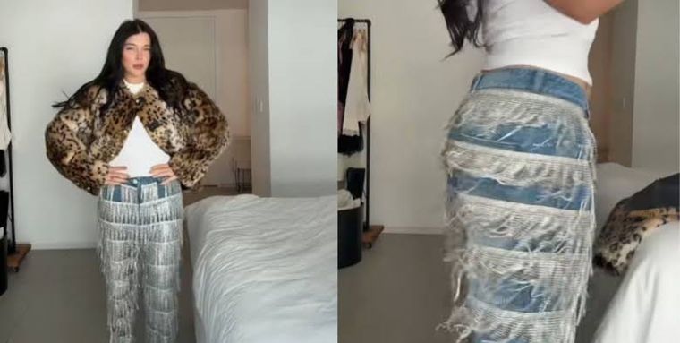 La influencer dudó sobre la comodidad de su nueva prenda frente a sus seguidores.