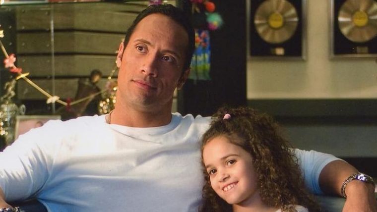 Dwayne Johnson, Entrenando a papá Fuente: Instagram Madison Pettis