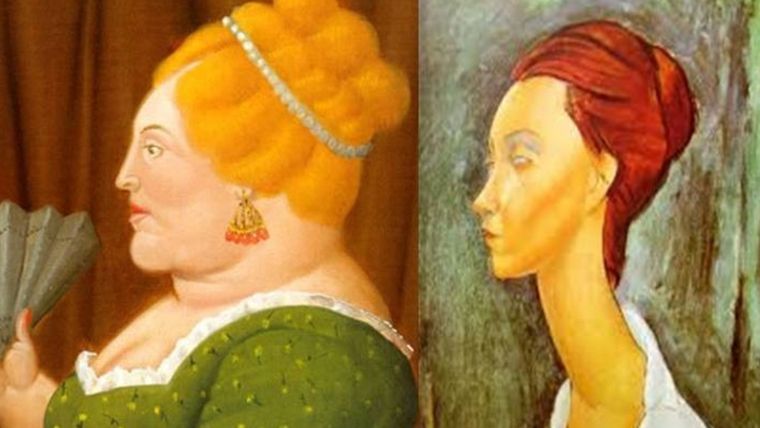 Botero y Modigliani. Foto: Museo de Antioquia