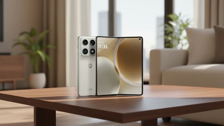 Motorola Razr Fold combina diseño clásico con funciones modernas en el CES 2026. Motorola Razr Fold combina diseño clásico con funciones modernas en el CES 2026.