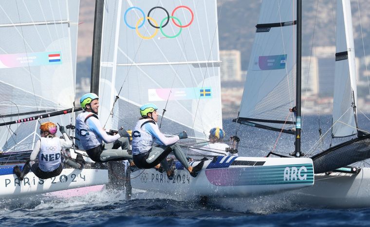 Mateo Majdalani y Eugenia Bosco en acción. Foto: EFE