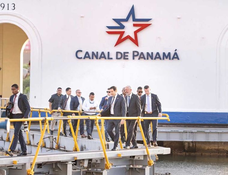 El secretario de Estados de EE.UU, Marco Rubio, visitó a principio de mes el Canal Foto: Prensa Canal de Panamá