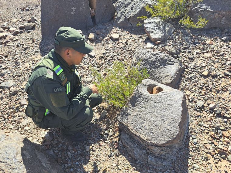 Uno de los morteros encontrados. Uno de los morteros encontrados. 