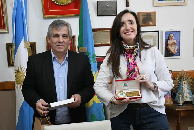 Victoria Villarruel y Guillermo Britos, el intendente de Chivilcoy que llamó a conformar un espacio 
