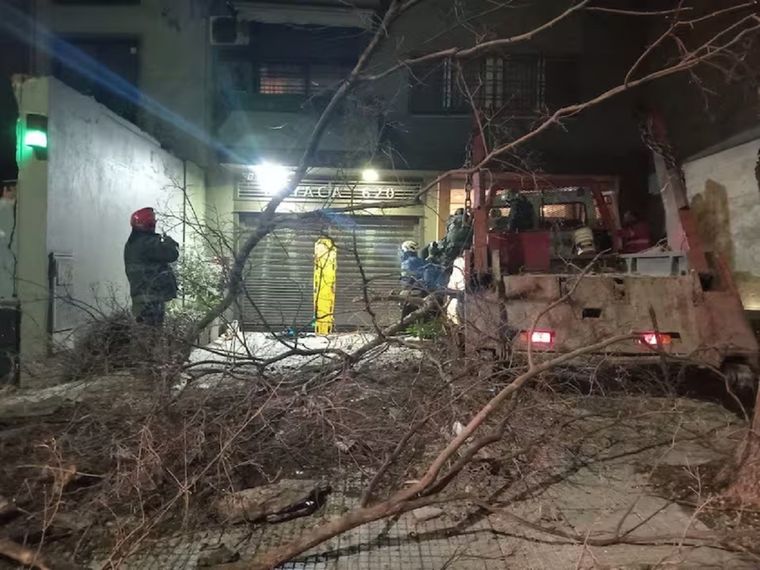 El camión terminó incrustado en el frente de un edificio en el barrio porteño de Flores Foto: NA