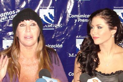 MDZol | Moria Casán y Adabel Guerrero en la conferencia de prensa previa a la Fiesta de la Nieve. Foto: Gustavo Yáñez