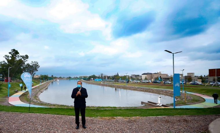 Stevanato, en el momento de la inauguración del lugar.