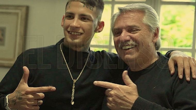 L-Gante y Alberto Fernández