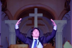 Javier Milei inauguró un templo evangélico.