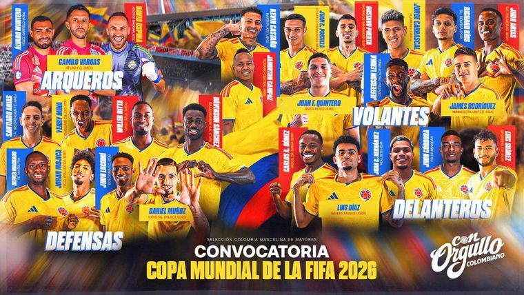 La lista de la Selección de Colombia para el Mundial 2026. La lista de la Selección de Colombia para el Mundial 2026.