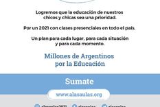 organizaciones civiles lanzan campana para volver a las aulas