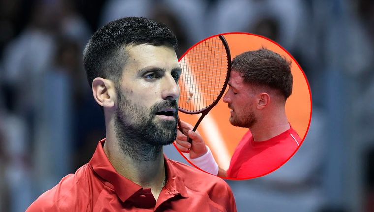 Novak Djokovic le dedicó unas palabras de apoyo a Federico Gómez. Foto: EFE y @fedegomez250
