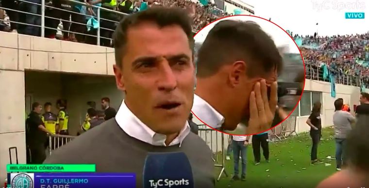 Farré rompió en llanto tras el título de Belgrano y su regreso a Primera.