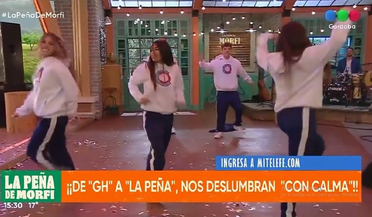 Romina no acertó varios de los pasos de la coreografía