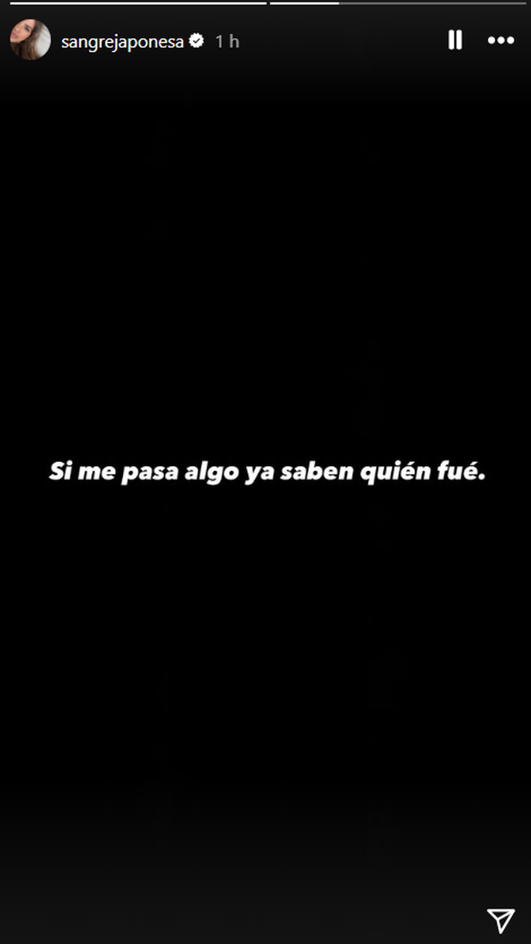 La advertencia de la China Suárez. Foto: Instagram/ @sangrejaponesa. La advertencia de la China Suárez. Foto: Instagram/ @sangrejaponesa.
