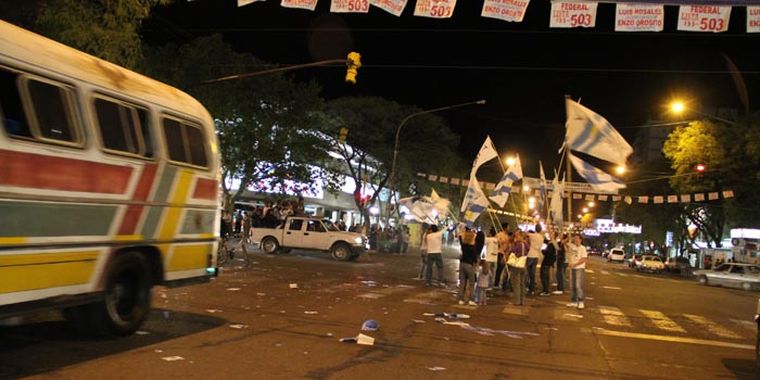 El Km 0 y la caravana del justicialismo Foto: Maggie Ojcius/ Mediamza.com