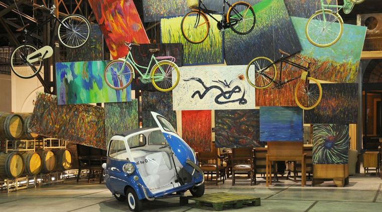 Las bicicletas como elemento decorativo.