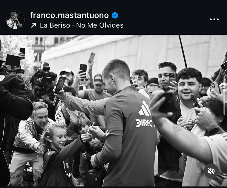 Franco Mastantuono se despidió de River con un emotivo mensaje. Franco Mastantuono se despidió de River con un emotivo mensaje.