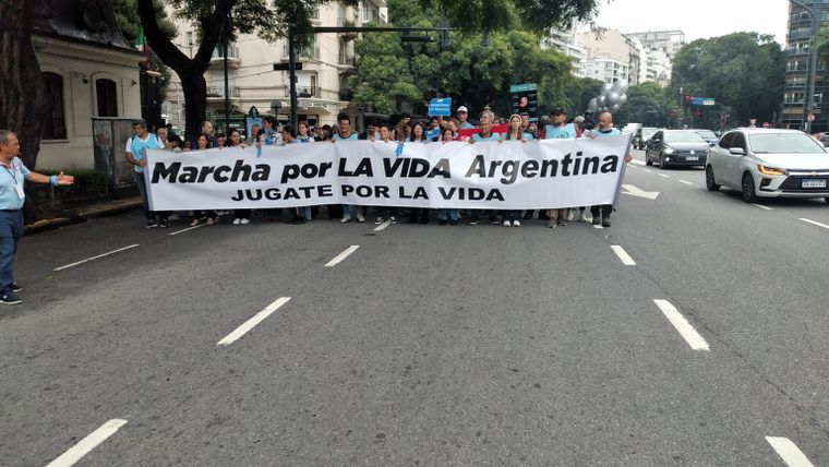 &nbsp;La 11° Marcha por la vida en la ciudad de Buenos Aires.