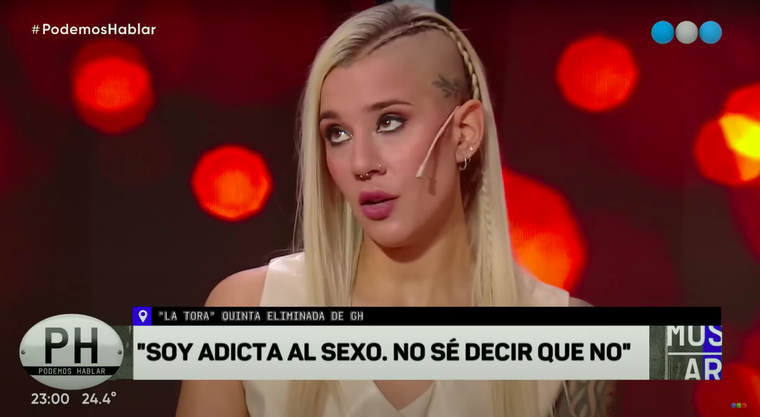 La Tora durante su participación en PH, Podemos Hablar.