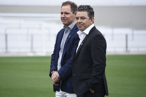 Marcelo Gallardo y Jorge Brito en el Monumental. Foto: Juan Mateo Aberastain/MDZ Marcelo Gallardo y Jorge Brito en el Monumental. Foto: Juan Mateo Aberastain/MDZ