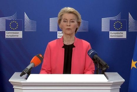La presidenta de la Comisión Europea de la Unión Europea, Ursula von der Leyen. Foto: Dpa.