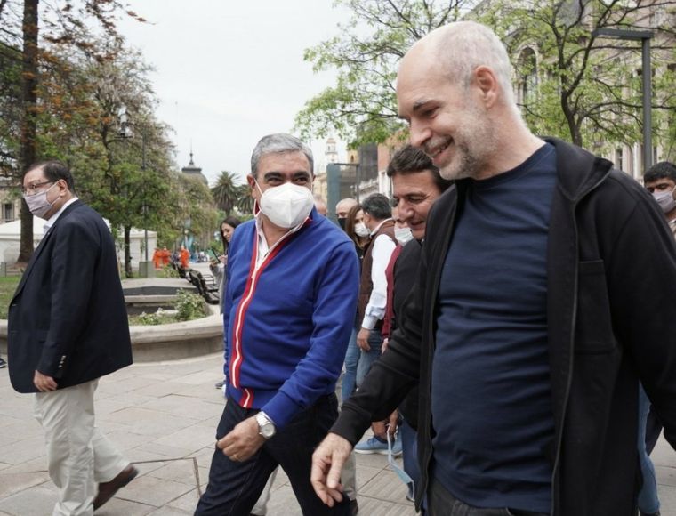 Germán Alfaro y Horacio Rodríguez Larreta Foto: Twitter Germán Alfaro.