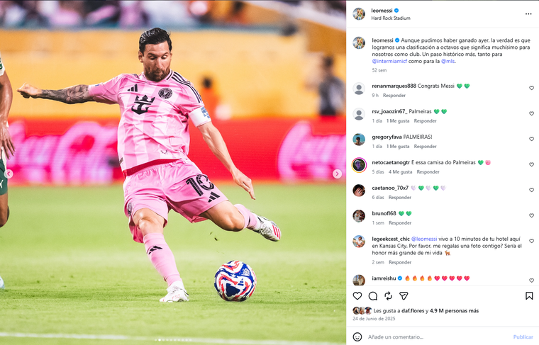 Lionel Messi subió un posteo del Inter Miami en su cumpleaños número 38. Lionel Messi subió un posteo del Inter Miami en su cumpleaños número 38.