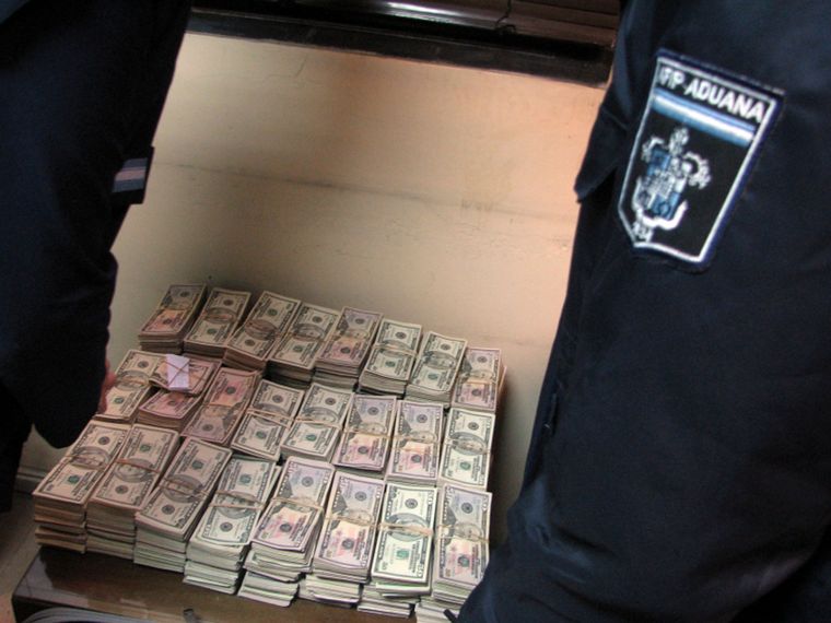 La valija de dinero que ingresó en 2007 en el vuelo de Pdvsa. Foto: Noticias Argentinas