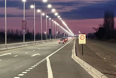 LA obra sobre la ruta que se extiende desde Rivadavia a la Ruta 7.