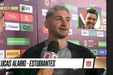 Alario y un mensaje dedicado a ¿Gallardo? Foto: Captura ESPN y Fotobaires Alario y un mensaje dedicado a ¿Gallardo? Foto: Captura ESPN y Fotobaires