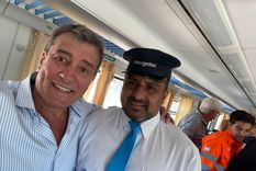 Este miércoles Bermejo estuvo en la llegada del tren a Mendoza Este miércoles Bermejo estuvo en la llegada del tren a Mendoza