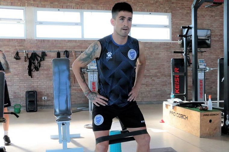 Damián Pérez ya se entrena a las órdenes de Diego Martínez. Foto: Prensa Club Godoy Cruz