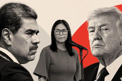 Donald Trump, Delcy Rodríguez y Nicolás Maduro Donald Trump, Delcy Rodríguez y Nicolás Maduro