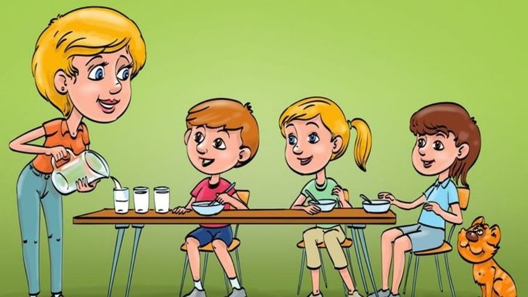 Acertijo visual, reto visual, desayuno