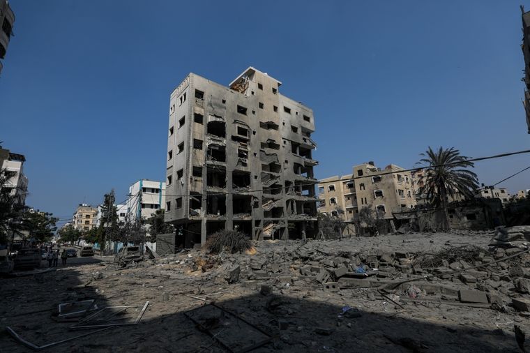 Israel continúa bombardeando la Franja de Gaza Foto: EFE