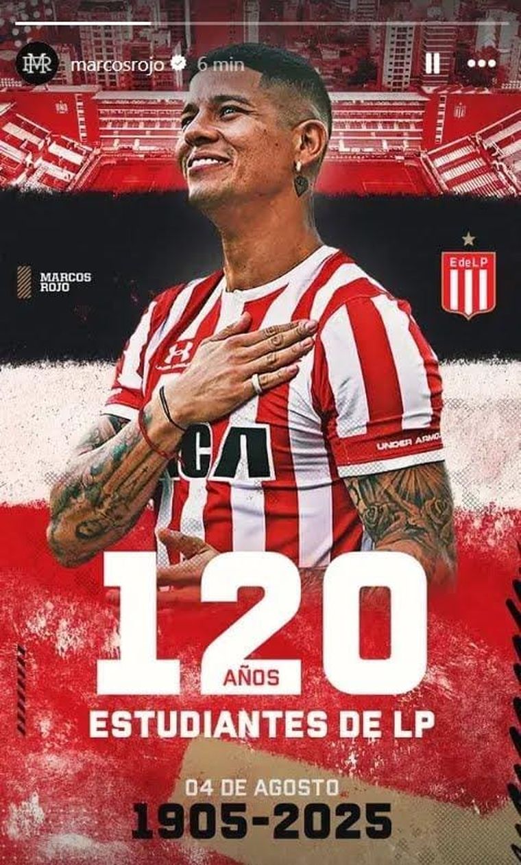 La historia de Marcos Rojo por el 120° aniversario de Estudiantes. La historia de Marcos Rojo por el 120° aniversario de Estudiantes.