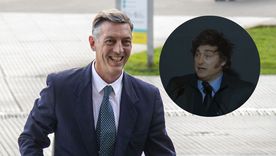 El CEO de JP Morgan Argentina, Facundo Gómez Minujín, y el presidente Javier Milei.