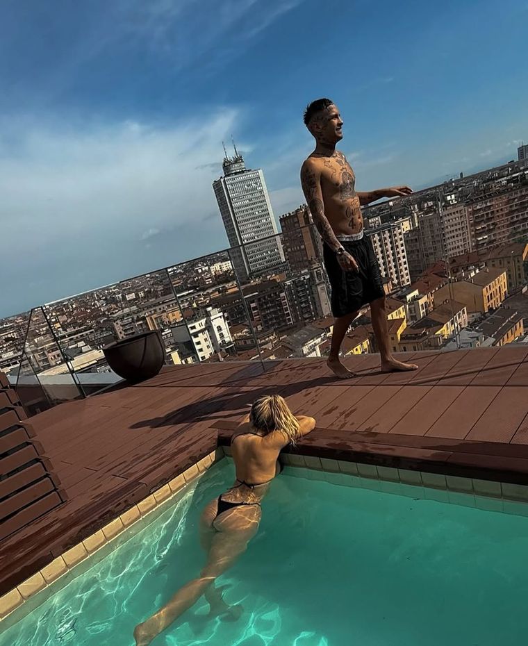 L-Gante y Wanda Nara en Europa. Fuente: Instagram. L-Gante y Wanda Nara en Europa. Fuente: Instagram.