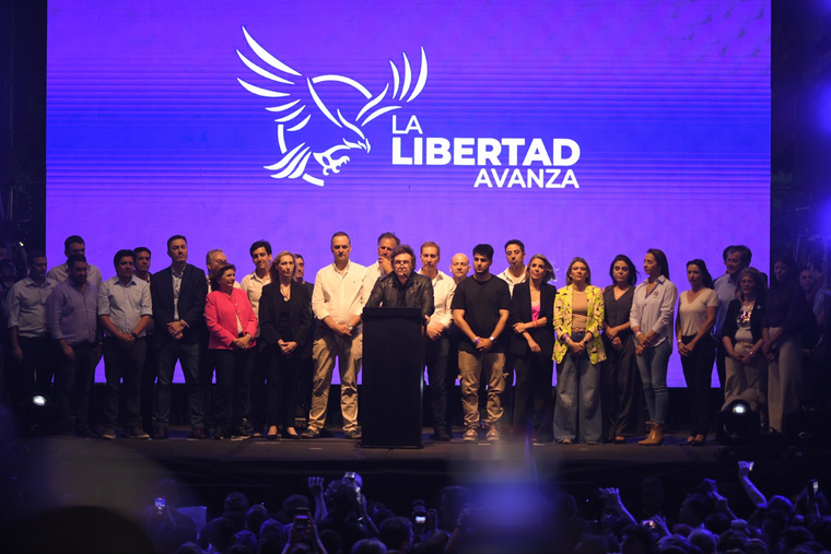 Javier Milei cerró la campaña de La Libertad Avanza en Rosario.&nbsp;