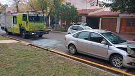Un choque en Godoy Cruz provocó una fuga de GNC.